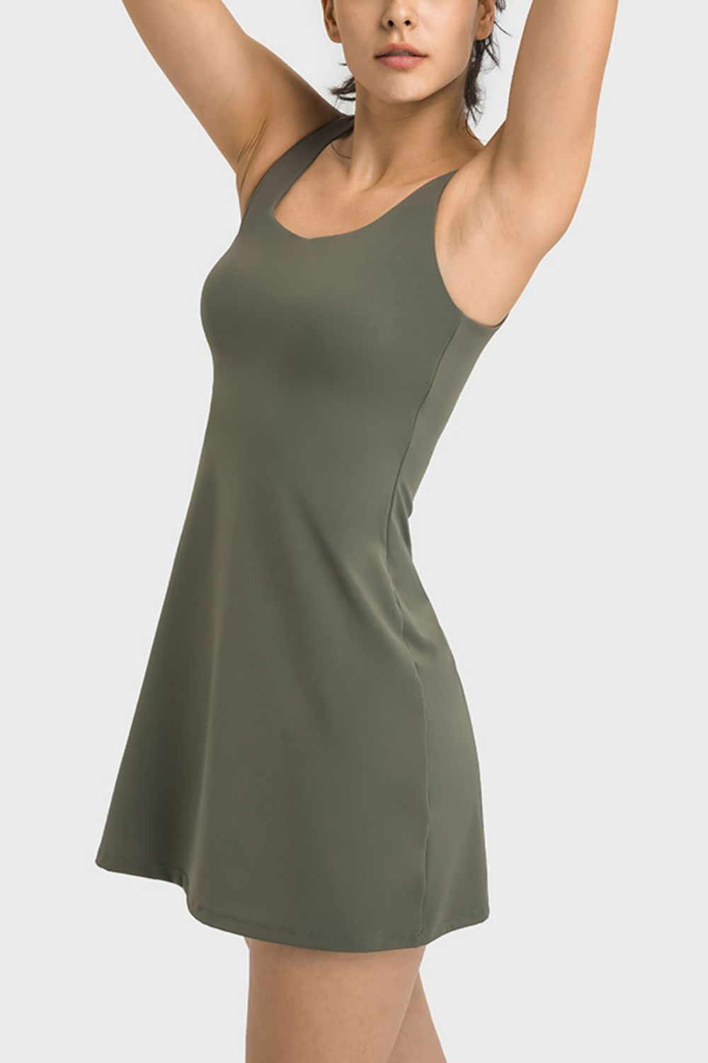 Sports Tank Dress with Built In Shorts