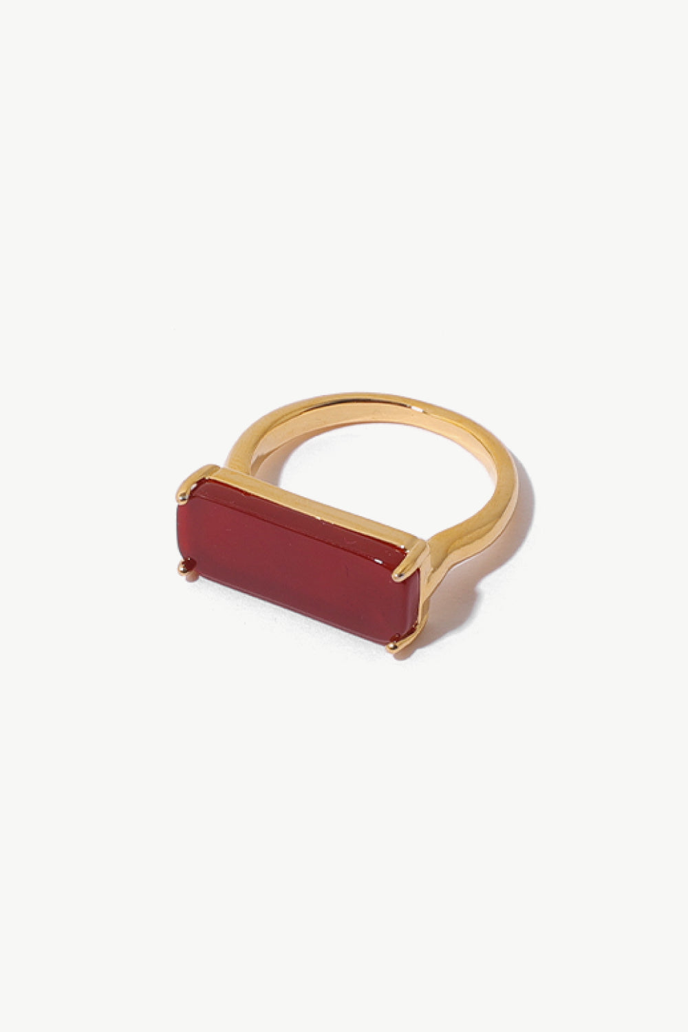 18K Gold-Plated Natural Stone Ring