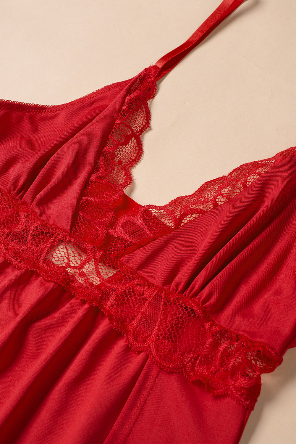 V-Neck Babydoll Lingerie Set with Thong